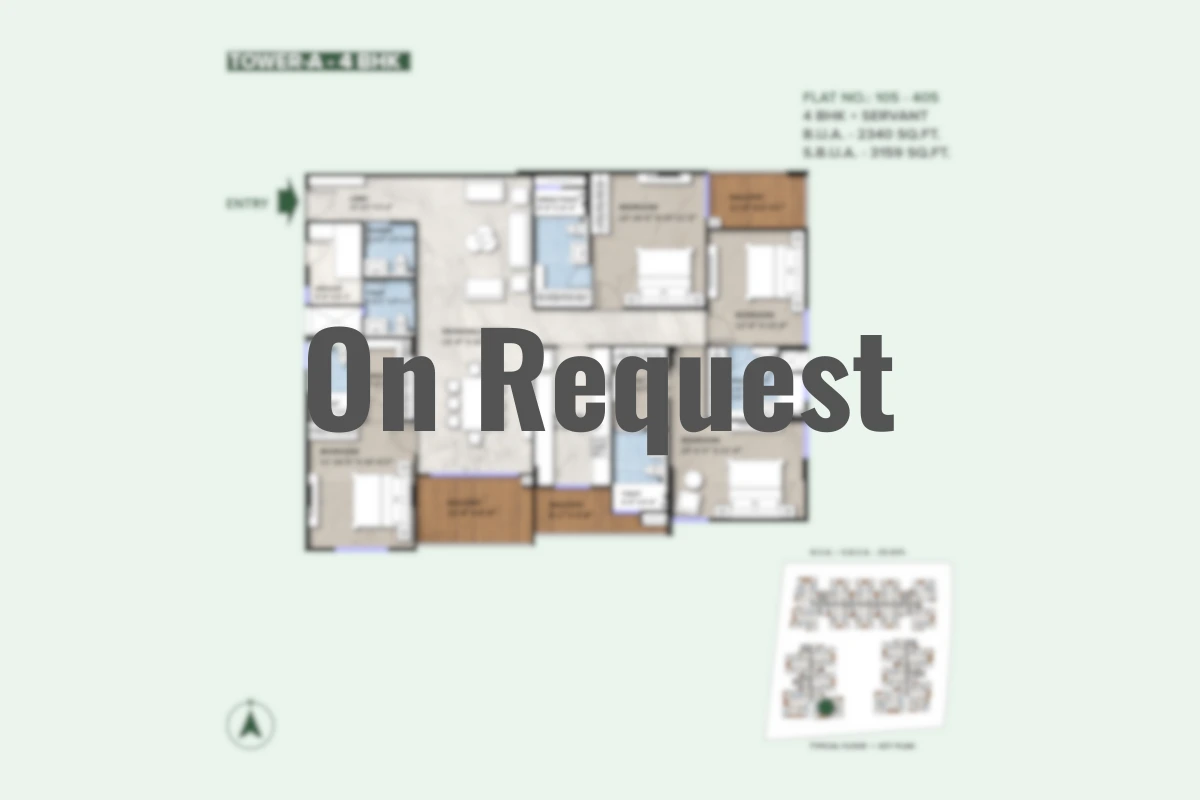 BPTP 4-BHK Floor Plan